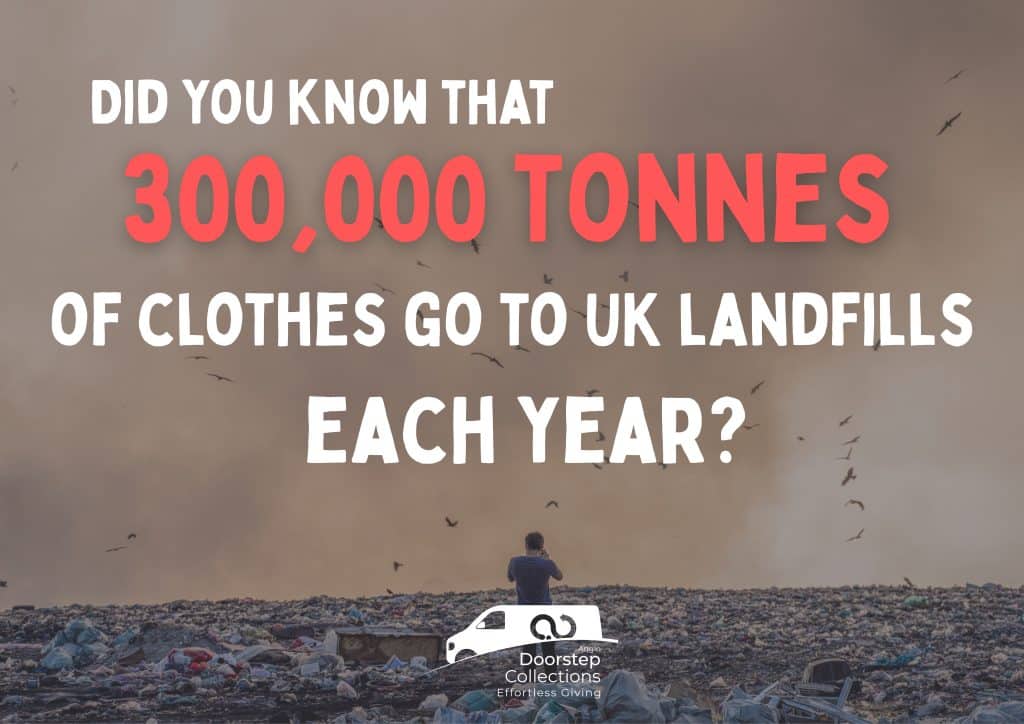 Fact on how many tonnes of clothes go to landfill each year