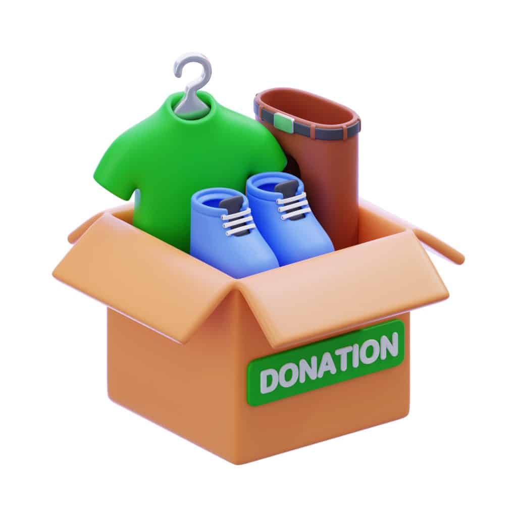 packed donations